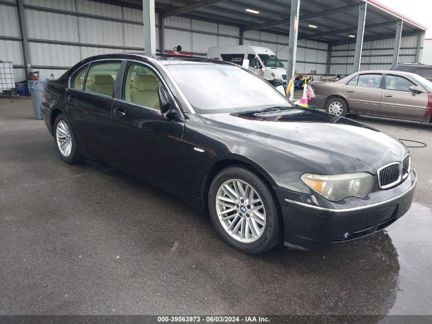 2004 BMW 745Li VIN: WBAGN63474DS47528 Lot: 39563973