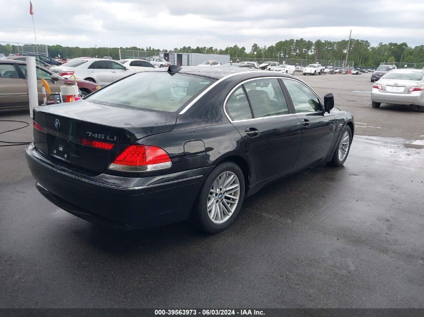 2004 BMW 745Li VIN: WBAGN63474DS47528 Lot: 39563973