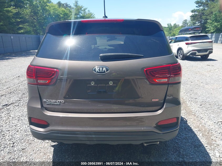 2019 Kia Sorento 2.4L Lx VIN: 5XYPGDA33KG552244 Lot: 39563991