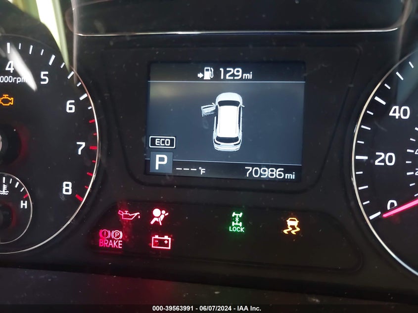 2019 Kia Sorento 2.4L Lx VIN: 5XYPGDA33KG552244 Lot: 39563991