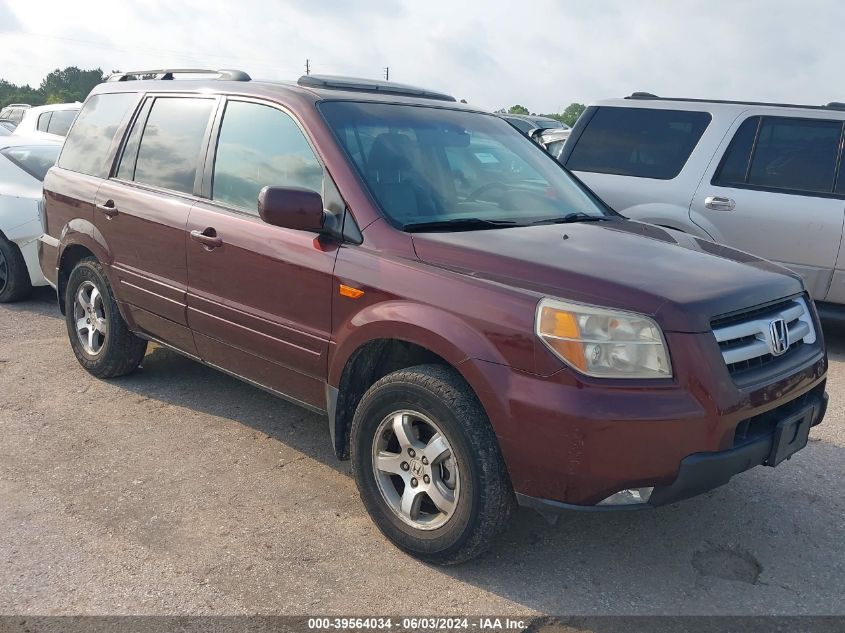 2007 Honda Pilot Ex-L VIN: 5FNYF18537B017765 Lot: 39564034