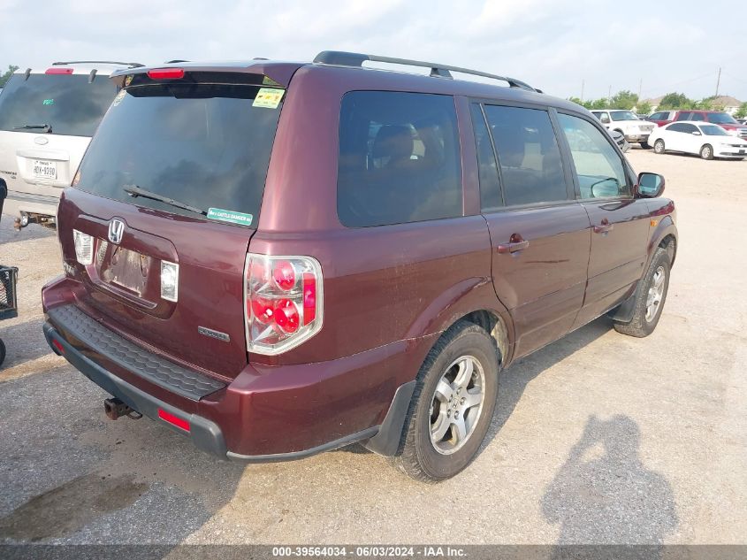 2007 Honda Pilot Ex-L VIN: 5FNYF18537B017765 Lot: 39564034