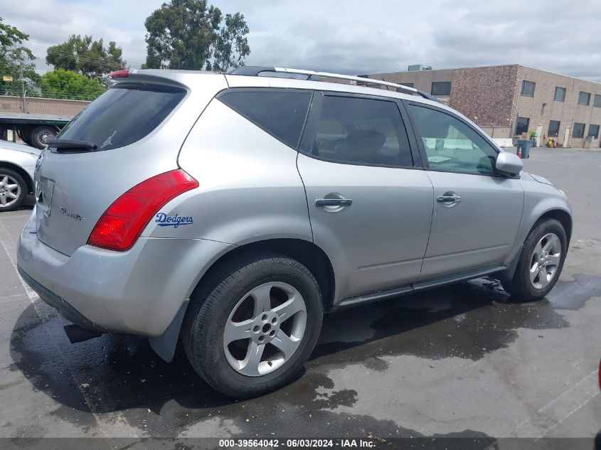 2003 Nissan Murano Sl VIN: JN8AZ08W53W221201 Lot: 39564042