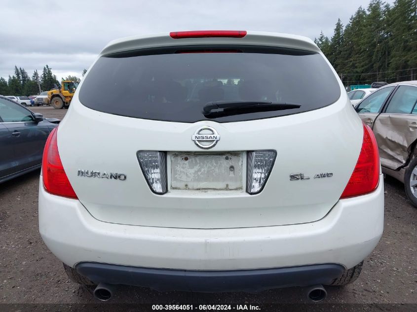 2005 Nissan Murano Sl VIN: JN8AZ08W35W413056 Lot: 39564051