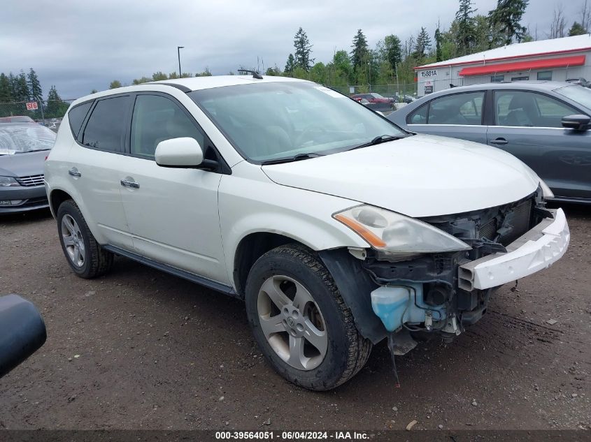 2005 Nissan Murano Sl VIN: JN8AZ08W35W413056 Lot: 39564051