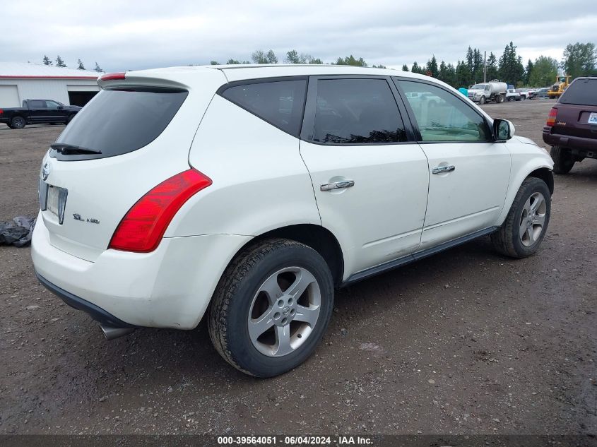 2005 Nissan Murano Sl VIN: JN8AZ08W35W413056 Lot: 39564051