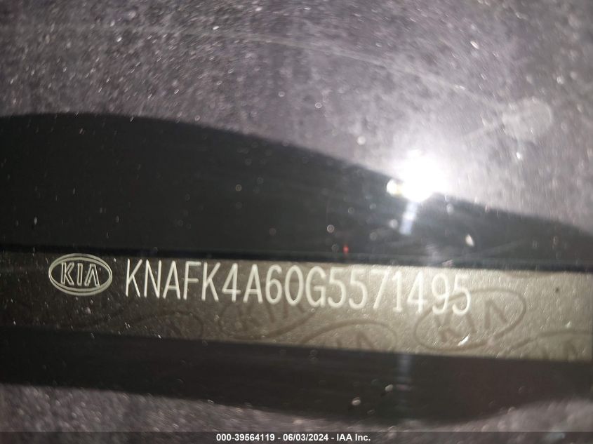 2016 Kia Forte Lx VIN: KNAFK4A60G5571495 Lot: 39564119