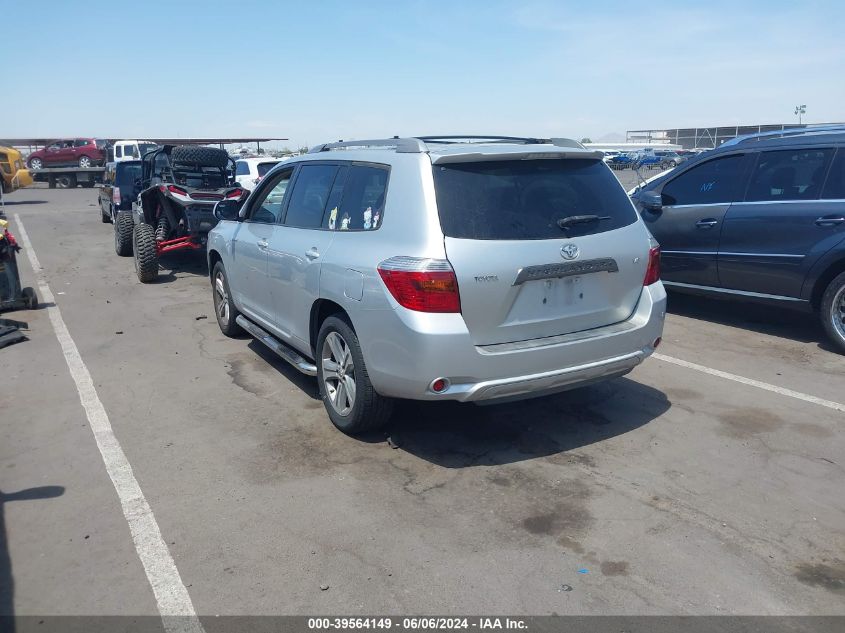 2008 Toyota Highlander Sport VIN: JTEDS43A982058143 Lot: 39564149