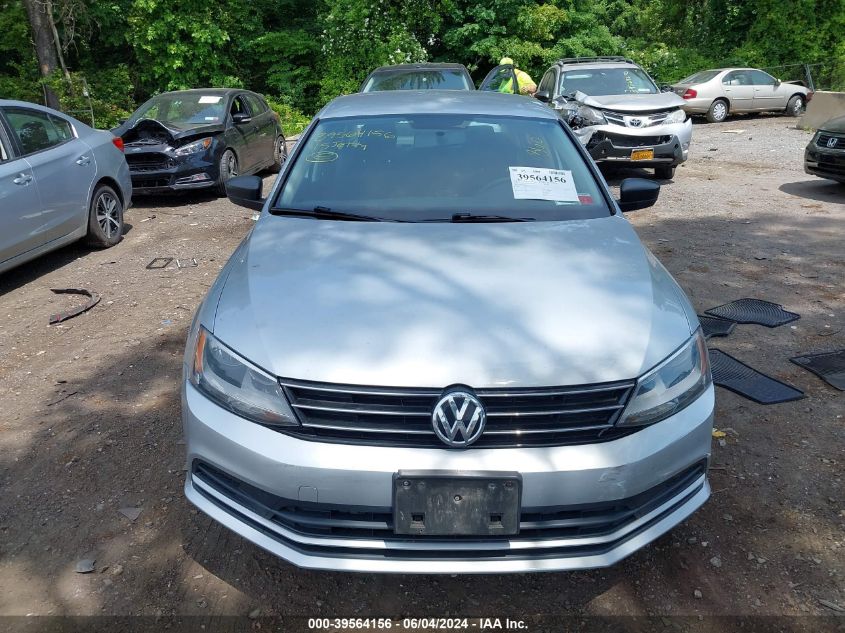 2015 Volkswagen Jetta 2.0L S VIN: 3VW2K7AJ9FM296075 Lot: 39564156