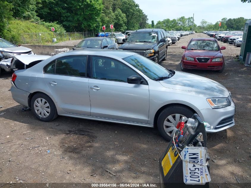 2015 Volkswagen Jetta 2.0L S VIN: 3VW2K7AJ9FM296075 Lot: 39564156