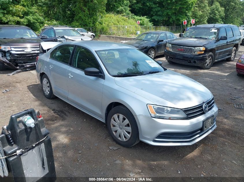 2015 Volkswagen Jetta 2.0L S VIN: 3VW2K7AJ9FM296075 Lot: 39564156