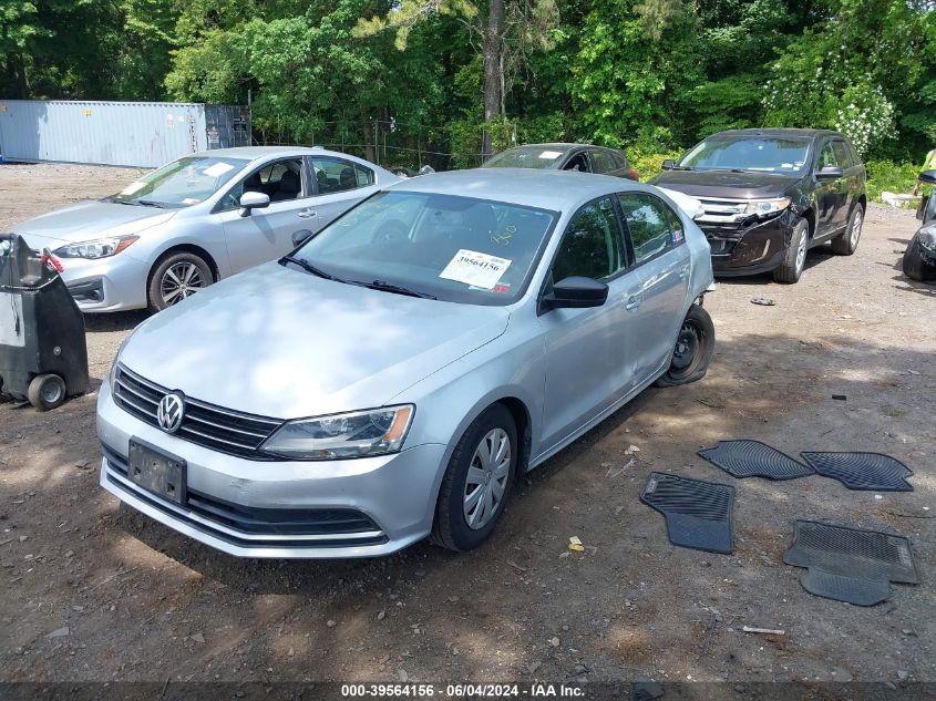 2015 Volkswagen Jetta 2.0L S VIN: 3VW2K7AJ9FM296075 Lot: 39564156