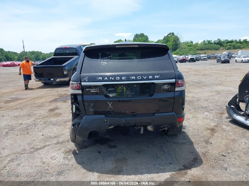 2016 Land Rover Range Rover Sport 3.0L V6 Supercharged Hse VIN: SALWR2VF1GA559319 Lot: 39564166