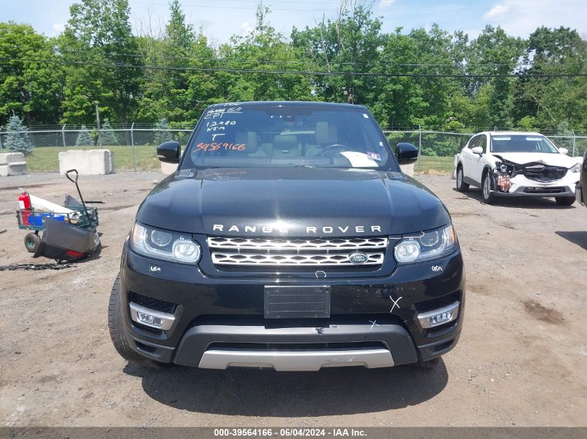 2016 Land Rover Range Rover Sport 3.0L V6 Supercharged Hse VIN: SALWR2VF1GA559319 Lot: 39564166