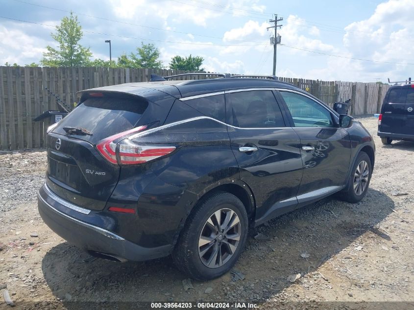 2017 Nissan Murano Sv VIN: 5N1AZ2MH6HN108218 Lot: 39564203