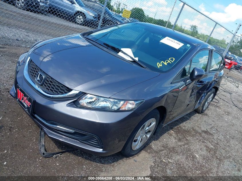 2014 Honda Civic Lx VIN: 19XFB2F50EE011355 Lot: 39564208