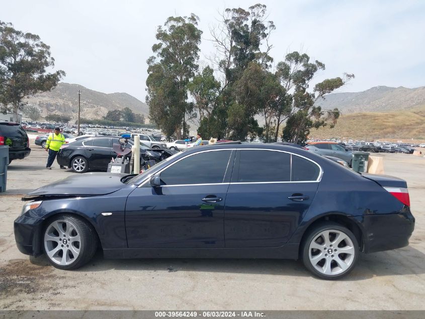 2007 BMW 525I VIN: WBANE53587B992444 Lot: 39564249