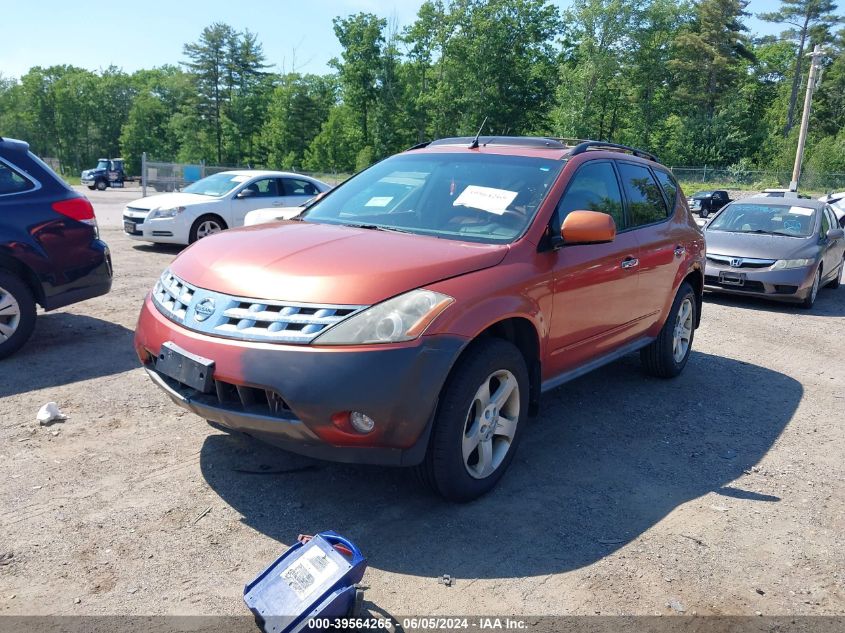 2005 Nissan Murano Sl VIN: JN8AZ08W75W437621 Lot: 39564265