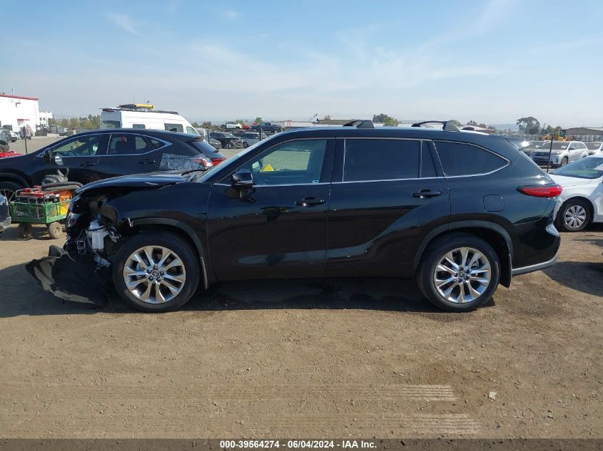 2023 Toyota Highlander Limited VIN: 5TDKDRAH5PS522202 Lot: 39564274