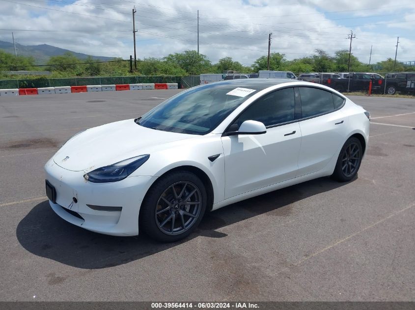 5YJ3E1EA2MF981896 2021 TESLA MODEL 3 - Image 2