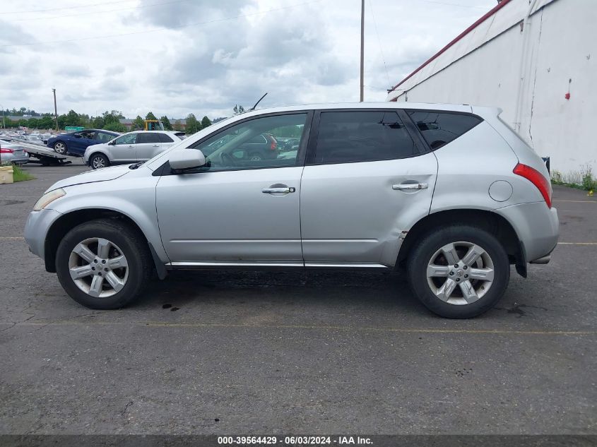 2006 Nissan Murano Sl VIN: JN8AZ08T66W416248 Lot: 39564429