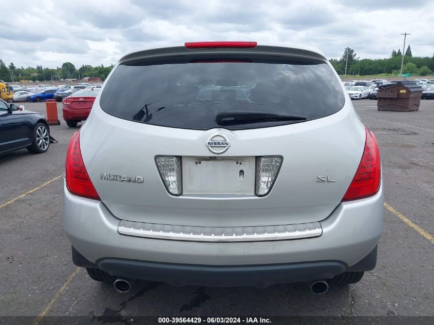 2006 Nissan Murano Sl VIN: JN8AZ08T66W416248 Lot: 39564429