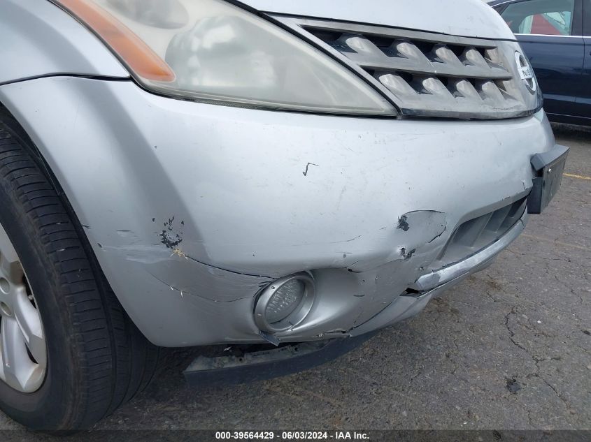 2006 Nissan Murano Sl VIN: JN8AZ08T66W416248 Lot: 39564429