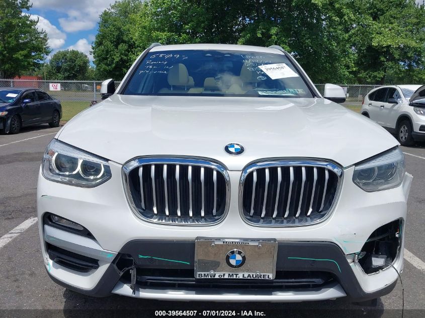 2019 BMW X3 xDrive30I VIN: 5UXTR9C56KLR05115 Lot: 39564507