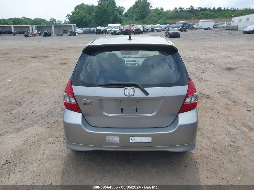 2007 Honda Fit Sport VIN: JHMGD386X7S030391 Lot: 39564566