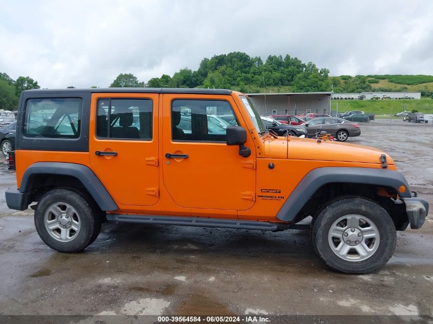 2012 Jeep Wrangler Unlimited Sport VIN: 1C4BJWDG8CL147525 Lot: 39564584