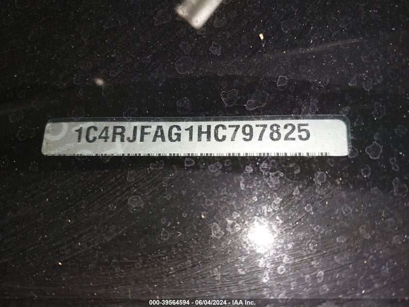 2017 Jeep Grand Cherokee Altitude 4X4 VIN: 1C4RJFAG1HC797825 Lot: 39564594