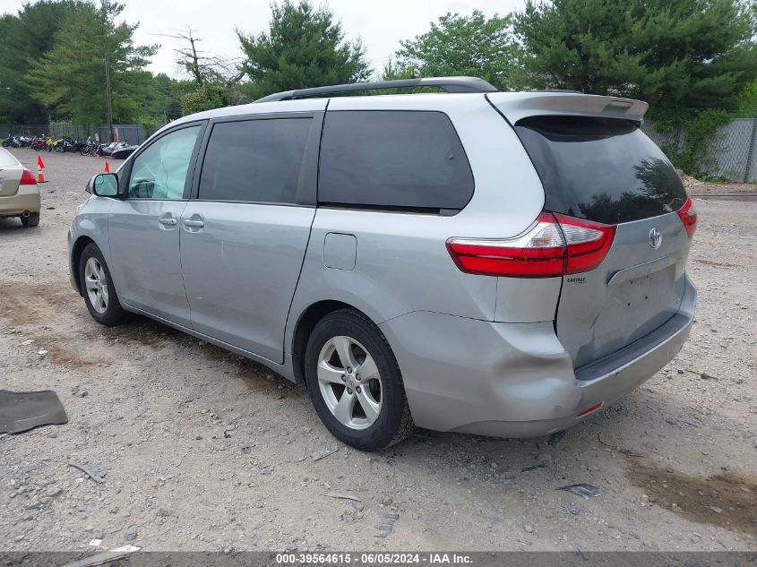 2015 Toyota Sienna Le 8 Passenger VIN: 5TDKK3DC6FS680615 Lot: 39564615