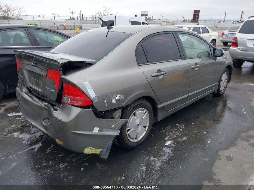 2006 Honda Civic Hybrid VIN: JHMFA36286S002494 Lot: 39564713