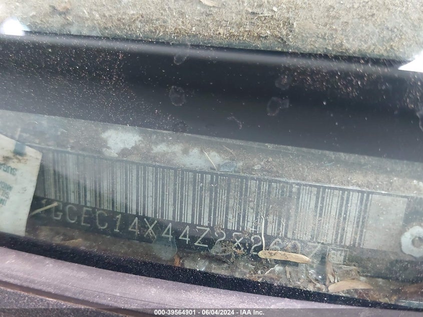 2004 Chevrolet Silverado 1500 Work Truck VIN: 1GCEC14X44Z282607 Lot: 39564901