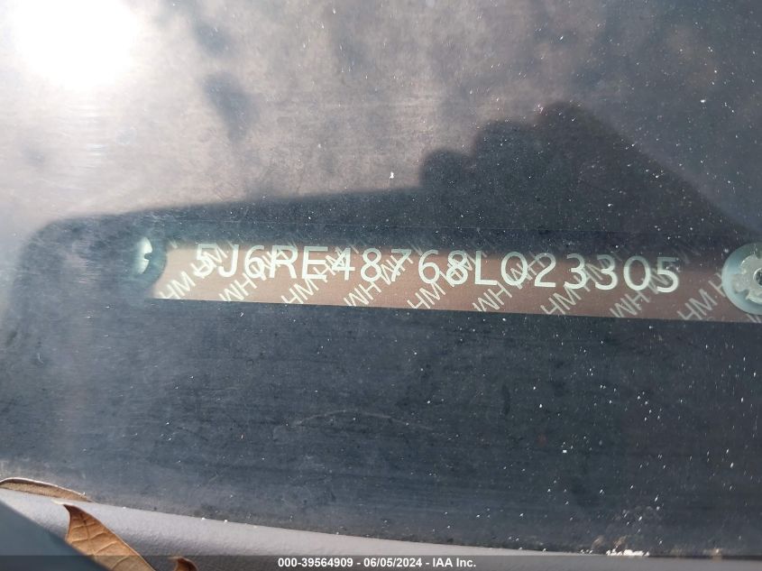 2008 Honda Cr-V Ex-L VIN: 5J6RE48768L023305 Lot: 39564909