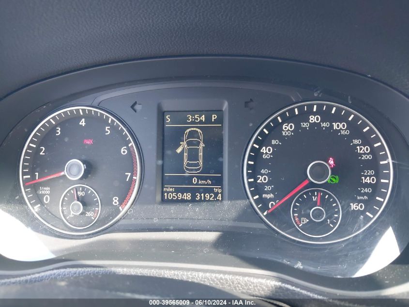 2012 Volkswagen Passat 2.5L Se VIN: 1VWBP7A38CC052918 Lot: 39565009