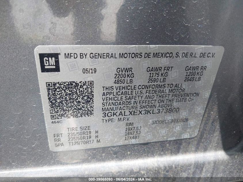 2019 GMC TERRAIN DENALI - 3GKALXEX3KL373800