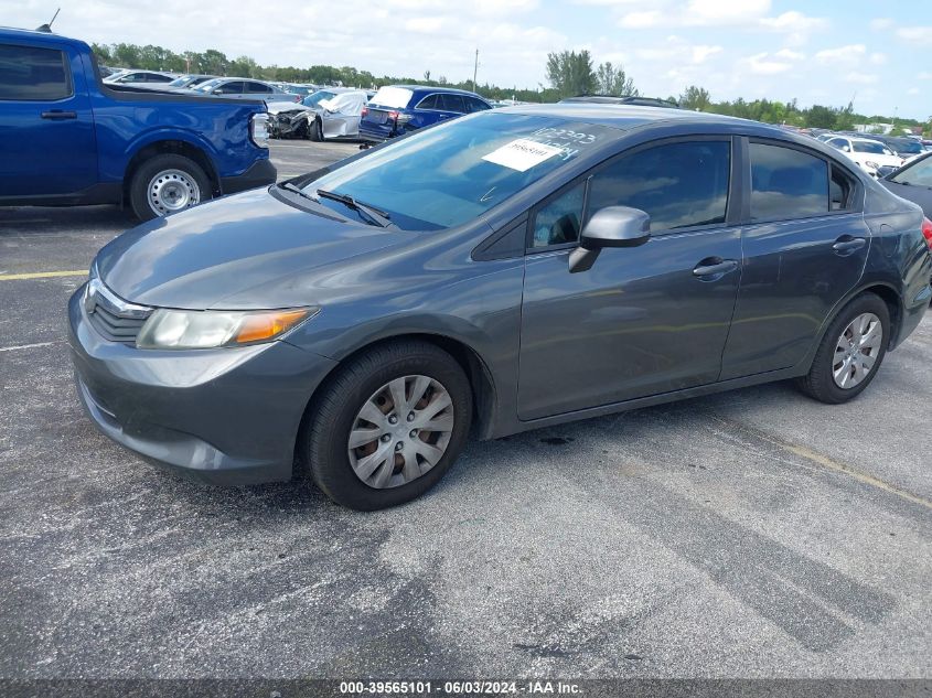 2012 Honda Civic Lx VIN: 19XFB2F51CE103393 Lot: 39565101