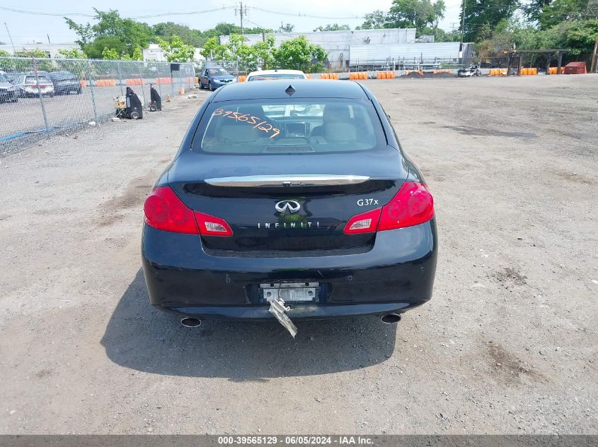 2012 Infiniti G37X VIN: JN1CV6AR8CM676453 Lot: 39565129