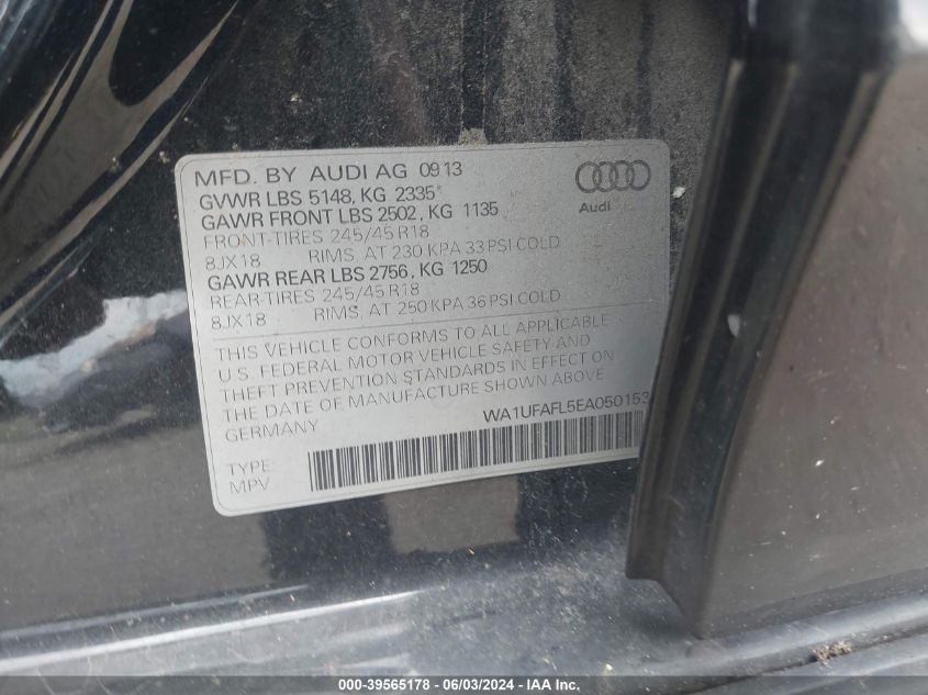 WA1UFAFL5EA050153 2014 Audi Allroad 2.0T Premium