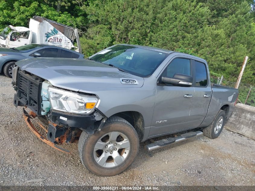 2019 Ram 1500 Big Horn/Lone Star Quad Cab 4X4 6'4 Box VIN: 1C6SRFBT9KN759221 Lot: 39565231