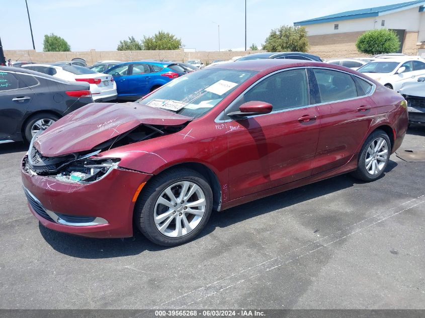 2015 Chrysler 200 Limited VIN: 1C3CCCAB0FN630655 Lot: 39565268