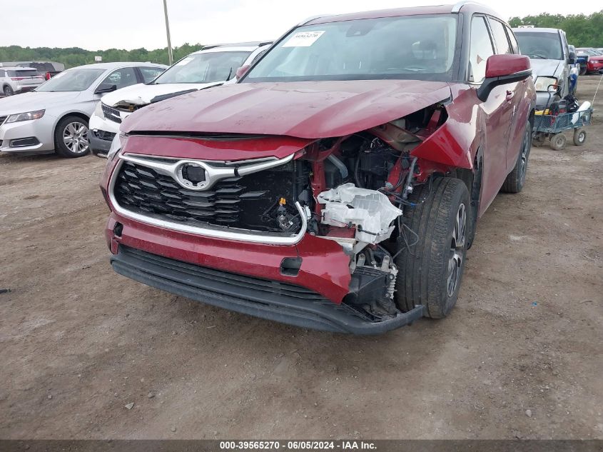 2021 Toyota Highlander Xle VIN: 5TDHZRBH5MS069351 Lot: 39565270