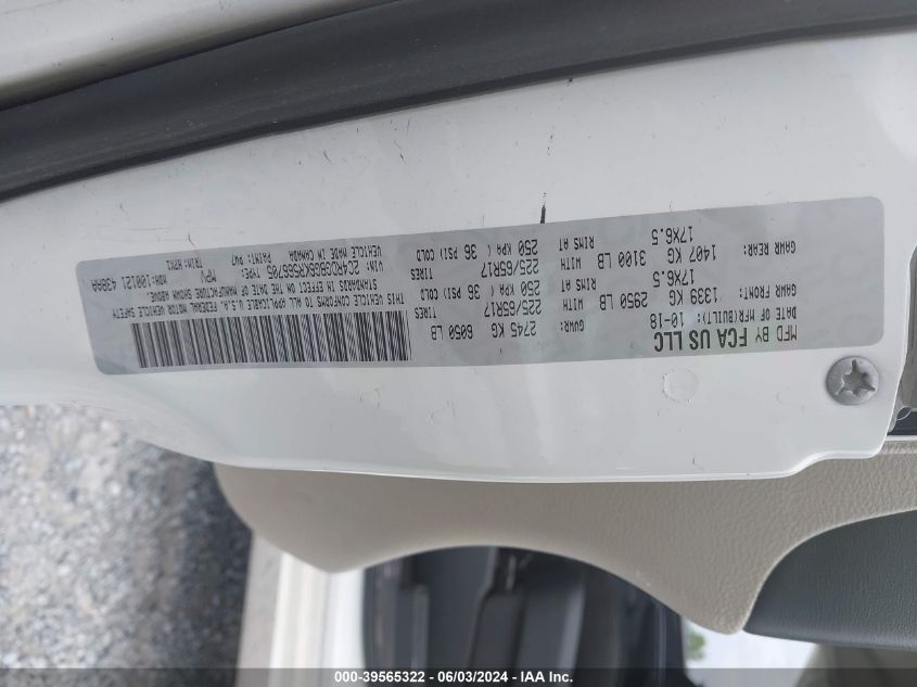 2019 Dodge Grand Caravan Se VIN: 2C4RDGBG6KR566705 Lot: 39565322