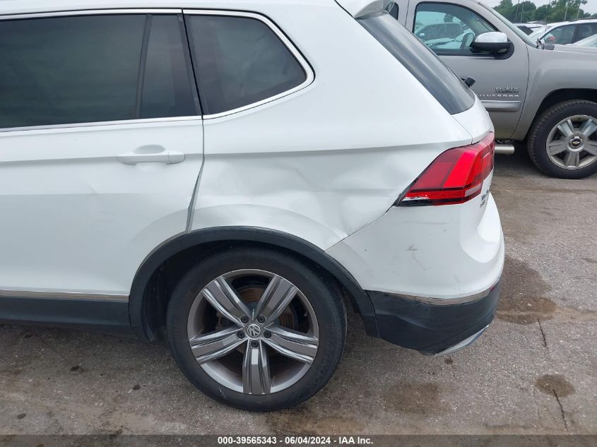 2018 Volkswagen Tiguan 2.0T Sel Premium VIN: 3VV5B7AX5JM010088 Lot: 39565343