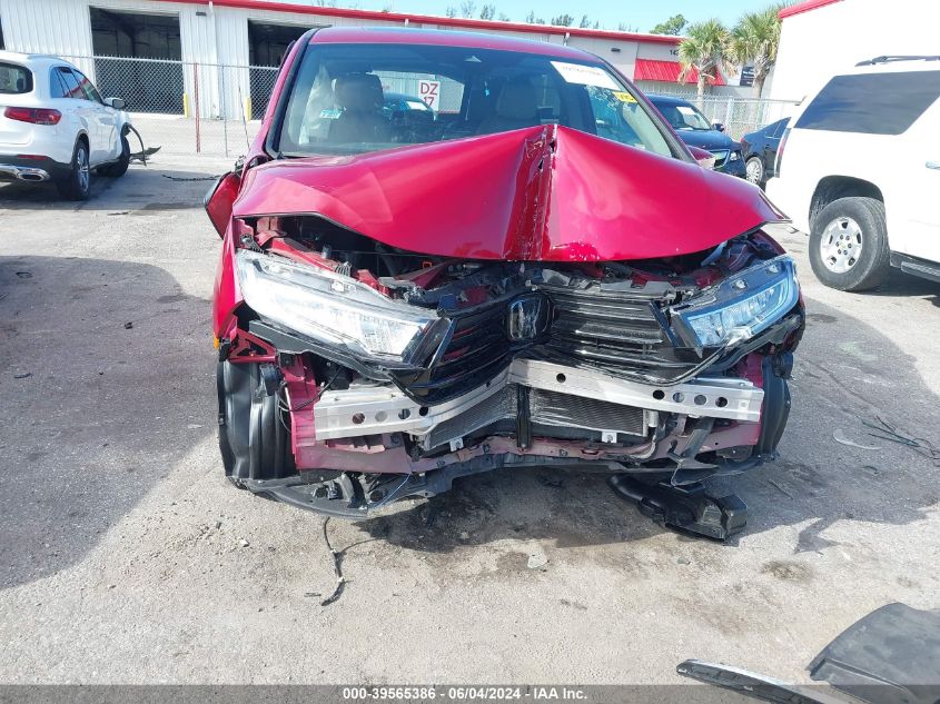 2022 Honda Odyssey Ex-L VIN: 5FNRL6H7XNB046043 Lot: 39565386