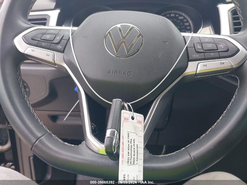 2021 Volkswagen Atlas 3.6L V6 Se W/Technology VIN: 1V2WR2CA1MC568695 Lot: 39565392
