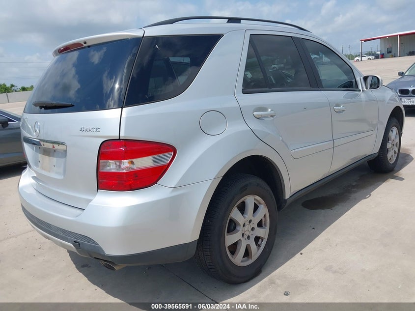 2007 Mercedes-Benz Ml 350 4Matic VIN: 4JGBB86E17A167455 Lot: 39565591