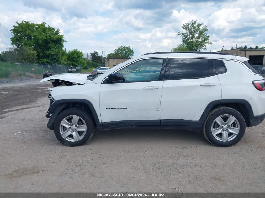 2022 Jeep Compass Latitude 4X4 VIN: 3C4NJDBB4NT124999 Lot: 39565649