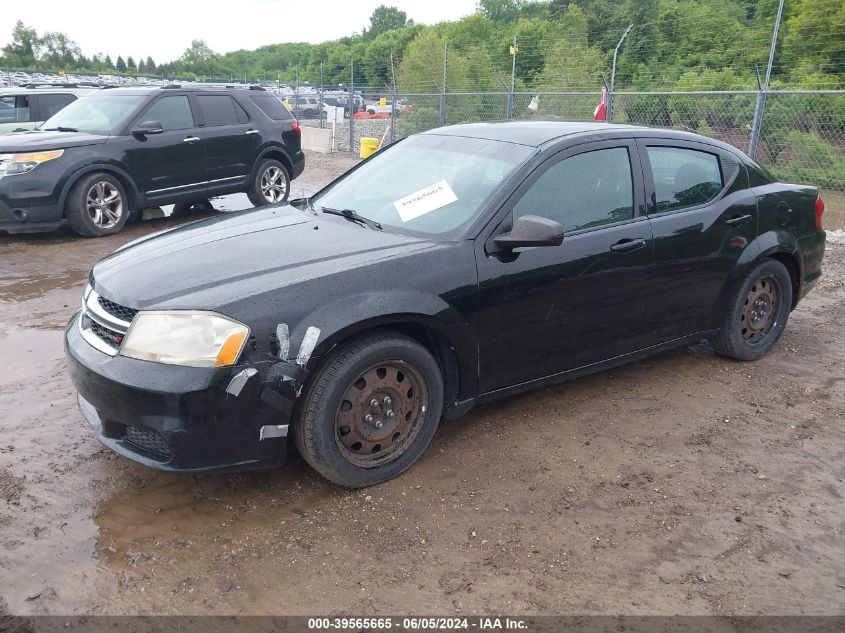 2012 Dodge Avenger Se VIN: 1C3CDZAB1CN324768 Lot: 39565665